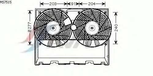 Вентилятор, охлаждение двигателя MS7515