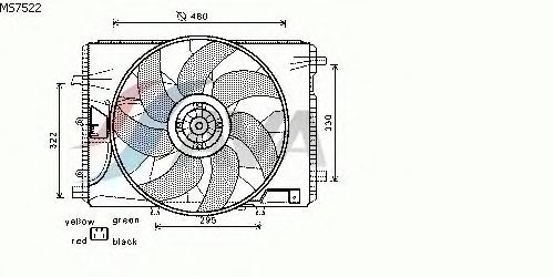 Вентилятор, охлаждение двигателя MS7522