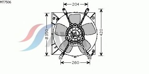Ventilador, refrigeración del motor MT7506