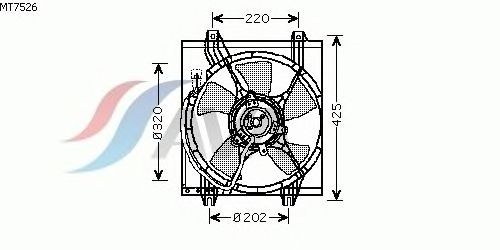 Ventilator, motorkøling MT7526