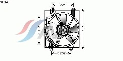 Вентилятор, охлаждение двигателя MT7527