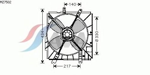 Вентилятор, охлаждение двигателя MZ7502