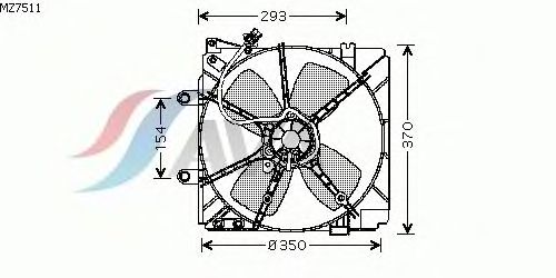 Вентилятор, охлаждение двигателя MZ7511