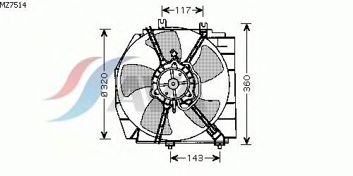 Ventilador, refrigeração do motor MZ7514