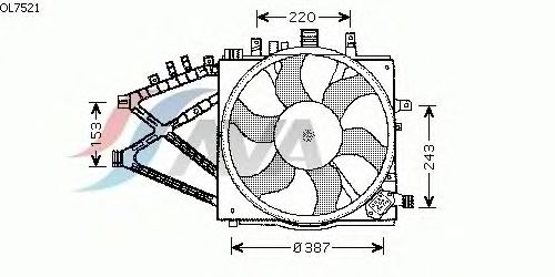 Ventilator, motorkøling OL7521