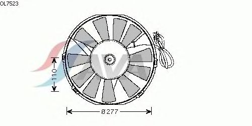 Ventilador, condensador del aire acondicionado OL7523
