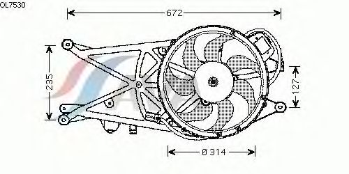 Ventilateur, refroidissement du moteur OL7530