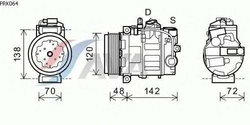 Kompressor, klimatanläggning PRK064