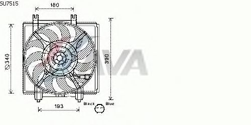 Вентилятор, охлаждение двигателя SU7515