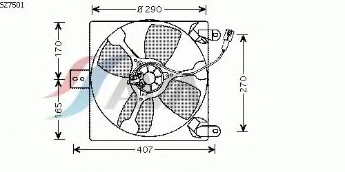 Вентилятор, охлаждение двигателя SZ7501