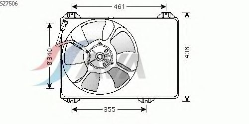 Вентилятор, охлаждение двигателя SZ7506