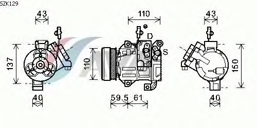 Compressor, airconditioning SZK129