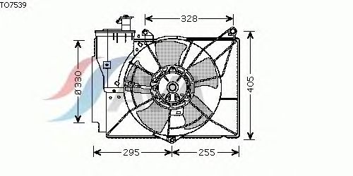 Вентилятор, охлаждение двигателя TO7539