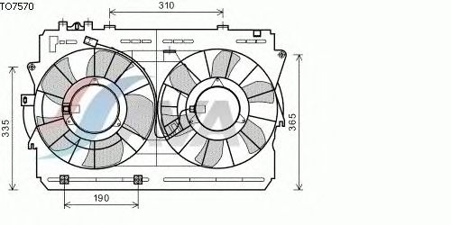 Ventilador, refrigeração do motor TO7570