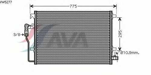 Condensador, ar condicionado VW5277