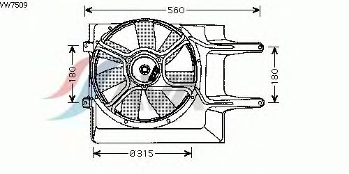 Ventilator, motorkjøling VW7509