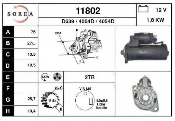 Startmotor 11802