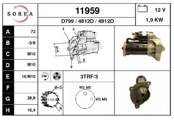 Startmotor 11959