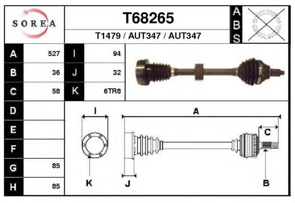 Άξονας μετάδοσης κίνησης T68265