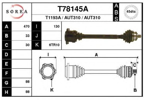 Arbre de transmission T78145A