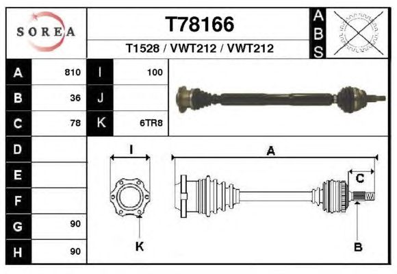 Arbre de transmission T78166