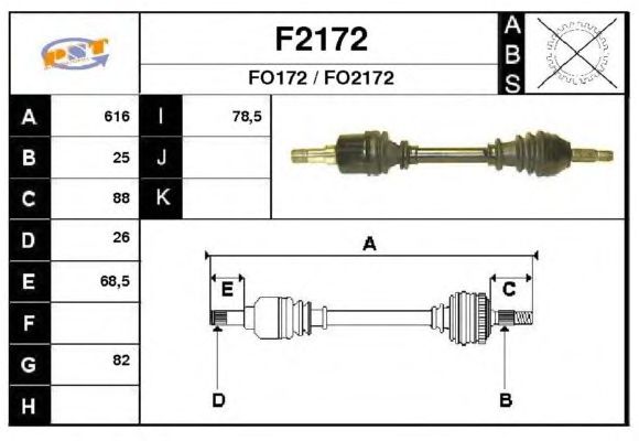 Veio de transmissão F2172