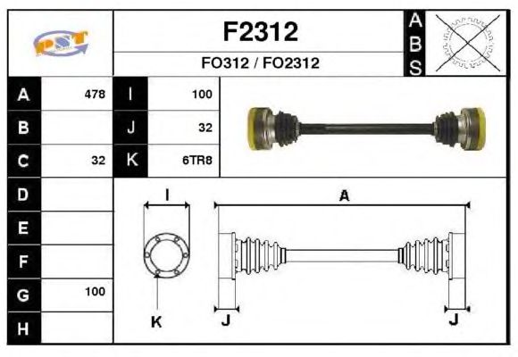 Veio de transmissão F2312