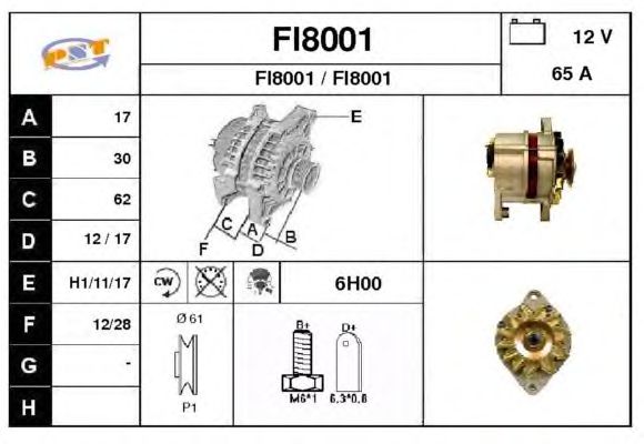 Alternator FI8001