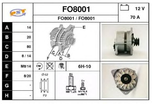 Alternator FO8001
