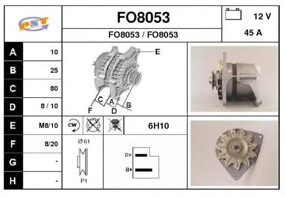 Alternator FO8053