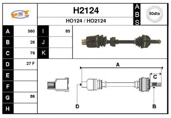 Arbre de transmission H2124