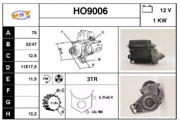 Startmotor HO9006