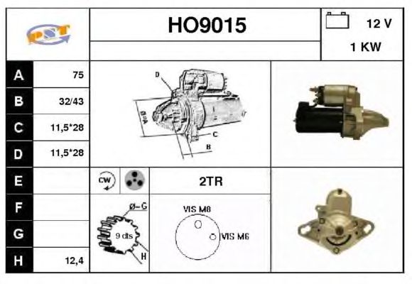 Startmotor HO9015