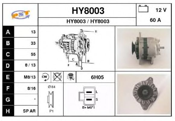 Alternador HY8003
