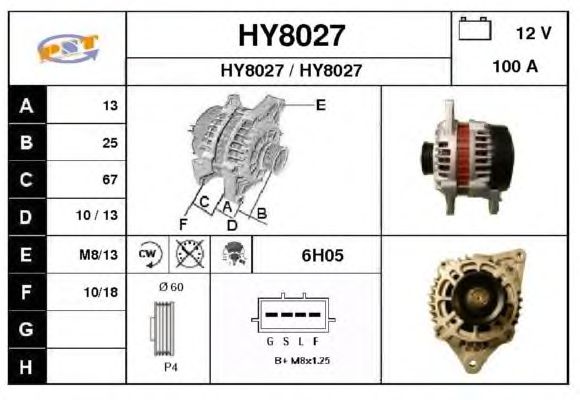 Dynamo / Alternator HY8027