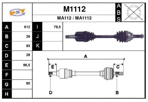 Veio de transmissão M1112