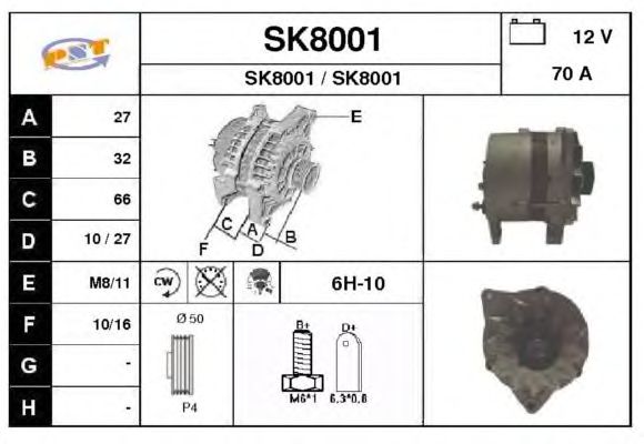 Alternatör SK8001