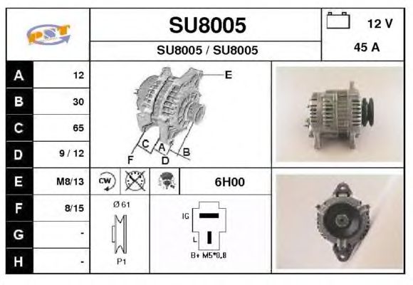 Alternator SU8005