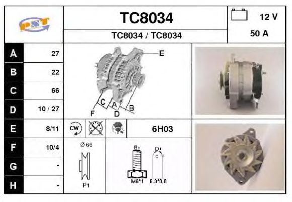 Alternator TC8034