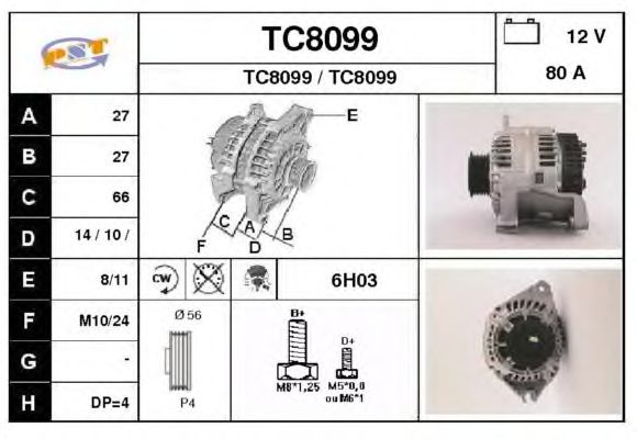 Alternatör TC8099