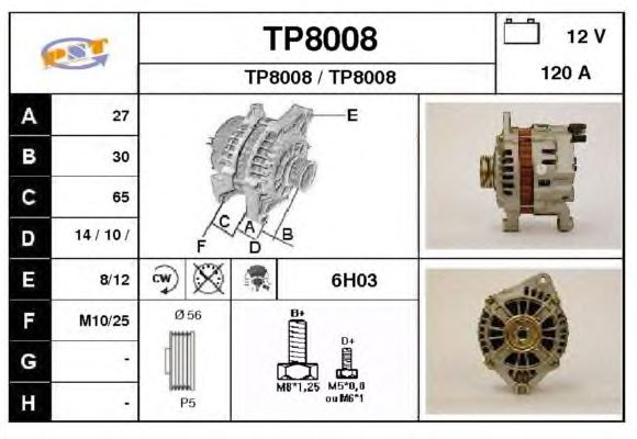 Alternator TP8008