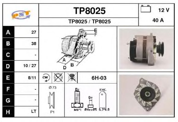 Alternator TP8025