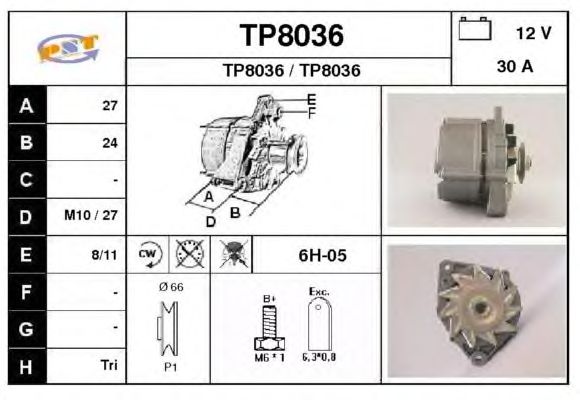 Alternator TP8036