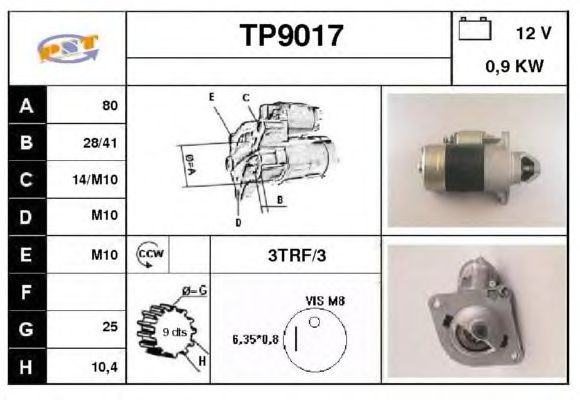 Startmotor TP9017