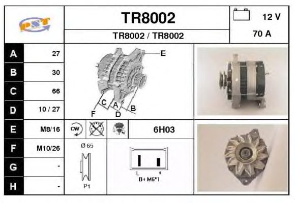 Alternator TR8002