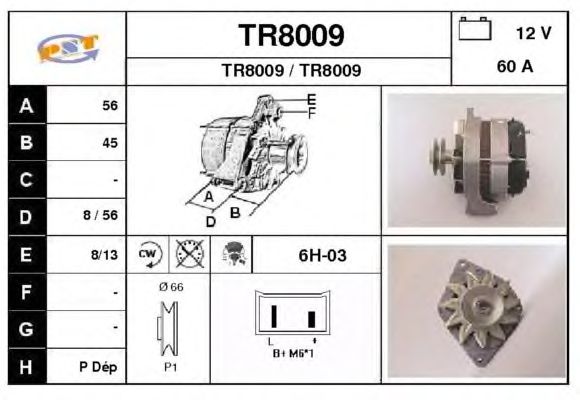 Alternator TR8009