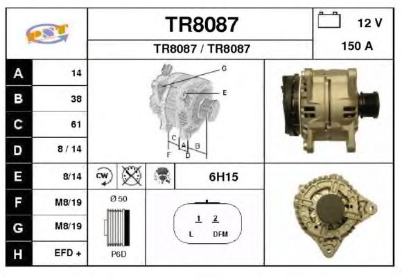 Alternator TR8087