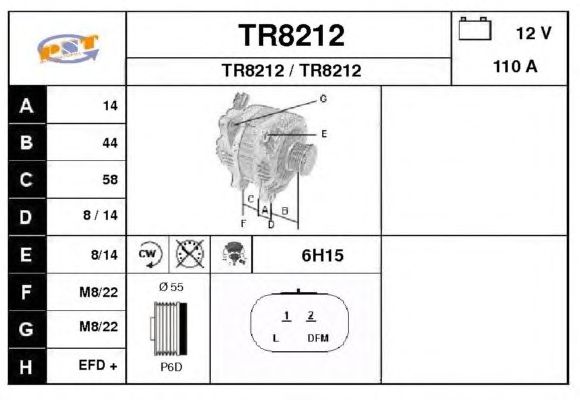 Alternator TR8212