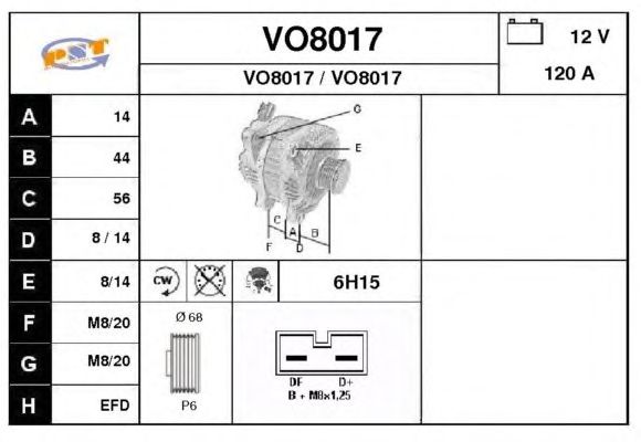 Alternatore VO8017