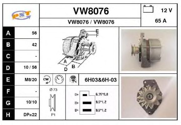 Alternator VW8076